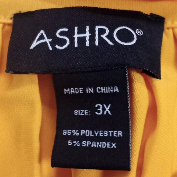 ASHRO Gold Cold Shouldered Jersey Blouse - Picture 11 of 12